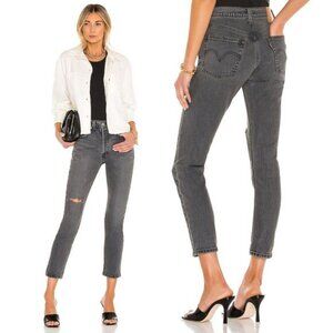 LEVI’S Premium 501 Skinny Jean Size 24 Dark Side Of The Moon Black